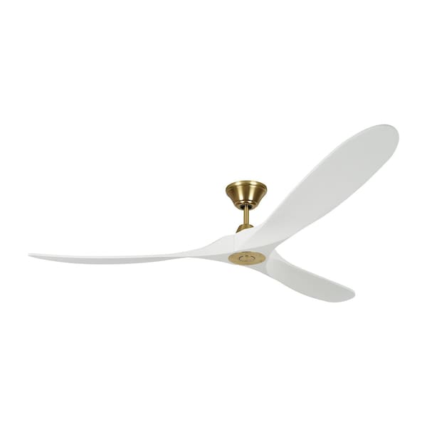 Monte Carlo 70in Maverick Max - Matte White With Burnished Brass - 3MAVR70RZWBBS