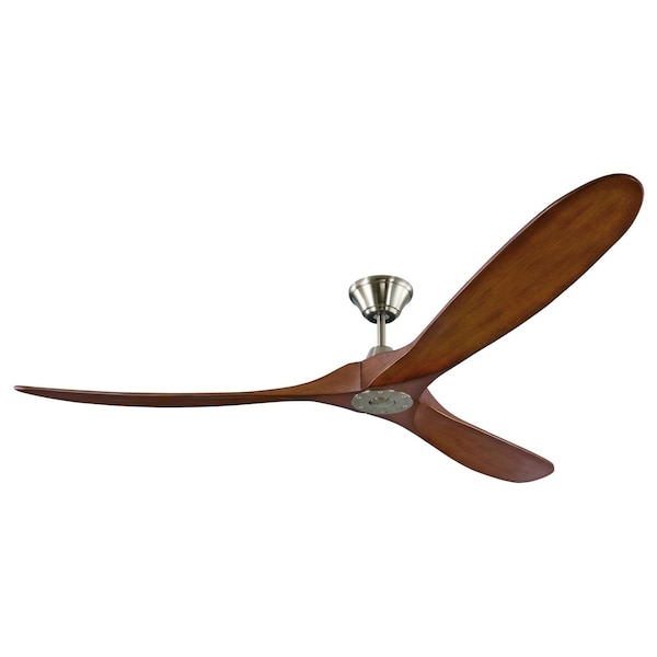 Monte Carlo 70In. Maverick Max - Brushed Steel With Koa Blades - 3MAVR70BSKOA