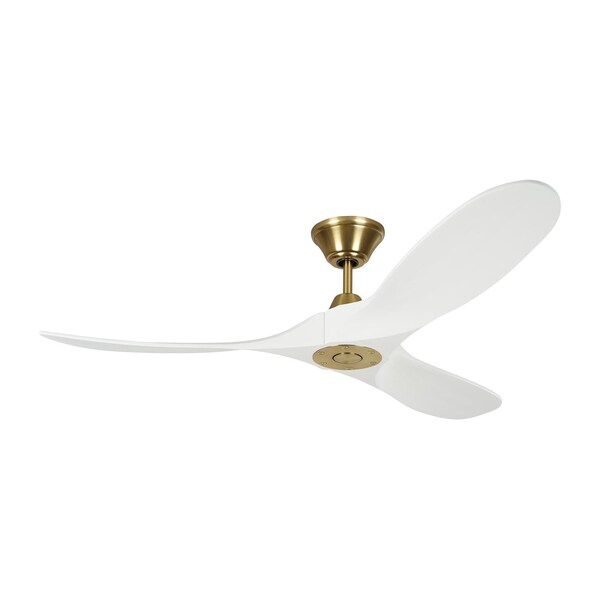 Monte Carlo 52in Maverick Ii - Matte White With Burnished Brass - 3MAVR52RZWBBS