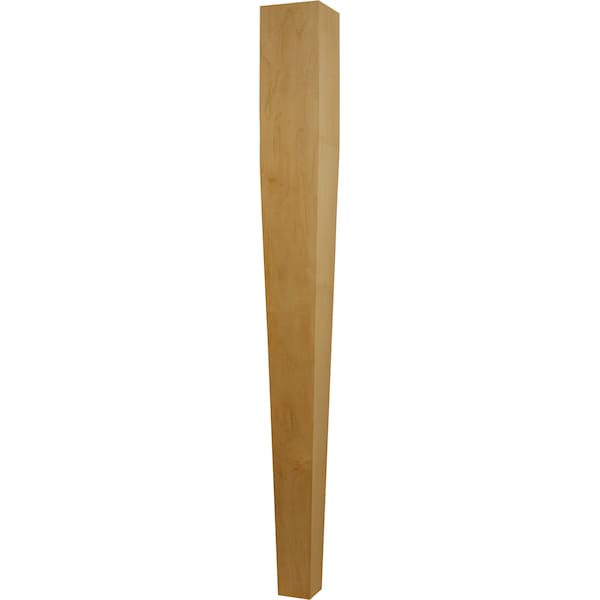 Osborne Wood Products 34 1/2 x 3 1/2 Tapered (4-sided) Kitchen Island Leg in Hard Maple - 1480HM