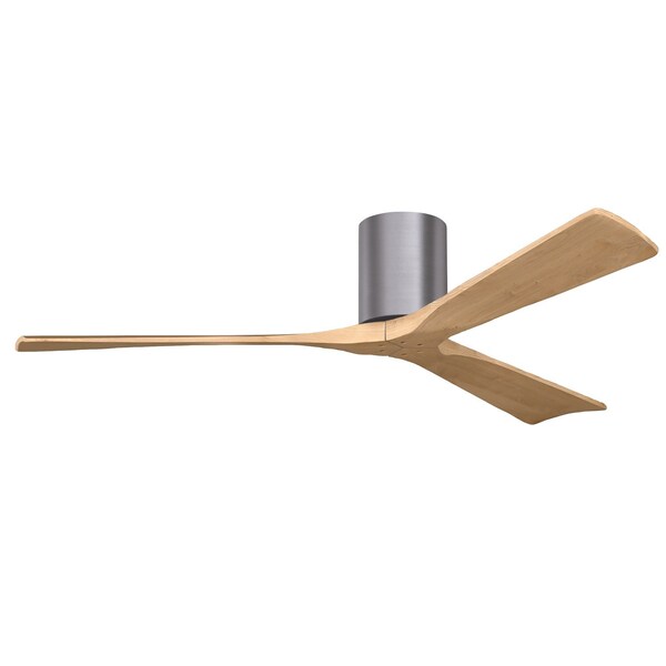 Matthews Fan Co Irene-3H Three-Blade Flush Mount Paddle Fan In Brushed Pewter Finish, 832917 - IR3H-BP-LM-60