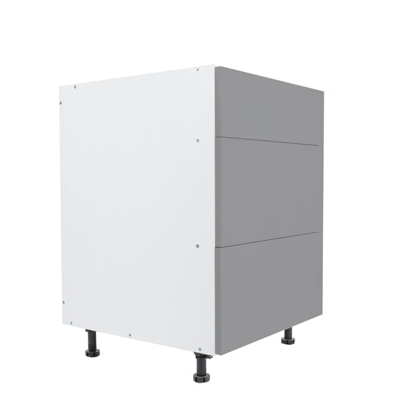 Cambridge Radiance 18in Wx24in Dx34.50in H Ready to Assemble Slab Drawer Base Kitchen Cabinet in Matte Grey - SA-DB18-MG-KIT