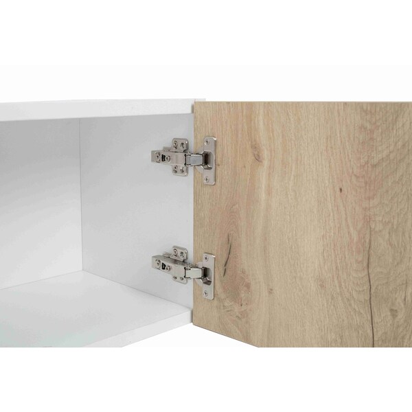 Cambridge Radiance 30in Wx12in Dx18in H Ready to Assemble Slab Wall Bridge Kitchen Cabinet in Light Oak - SA-W3018-LO-KIT