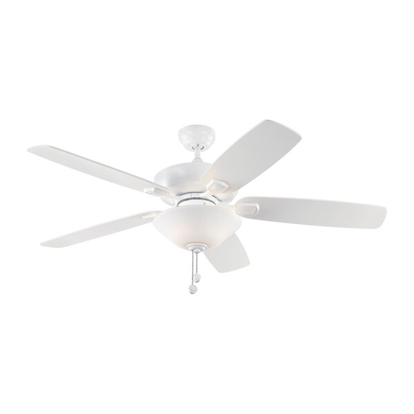 Monte Carlo Colony 52 Led Ceiling Fan In Matte White With Matte White Blades - 5COM52RZWD-V1