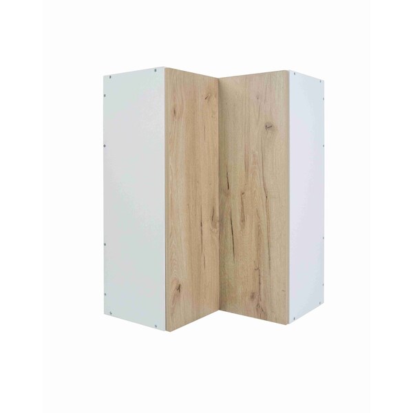 Cambridge Radiance 24in Wx12in Dx36in H Ready to Assemble Slab Corner Diagonal Kitchen Cabinet in Light Oak - SA-WC2436-LO-KIT