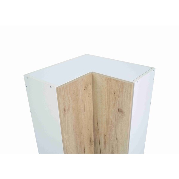Cambridge Radiance 24in Wx12in Dx36in H Ready to Assemble Slab Corner Diagonal Kitchen Cabinet in Light Oak - SA-WC2436-LO-KIT