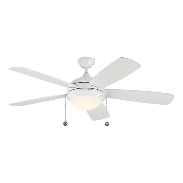 Monte Carlo Discus Classic 52 Led Ceiling Fan In White With White Blades - 5DIC52WHD-V1