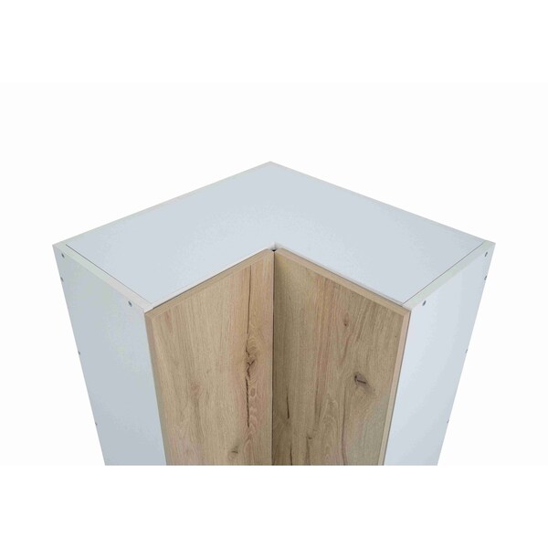 Cambridge Radiance 24in Wx12in Dx30in H Ready to Assemble Slab Corner Diagonal Kitchen Cabinet in Light Oak - SA-WC2430-LO-KIT