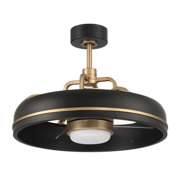 Craftmade 20in Taylor in Flat Black/satin Brass w/ Clear Acrylic Blades - TYL24FBSB3