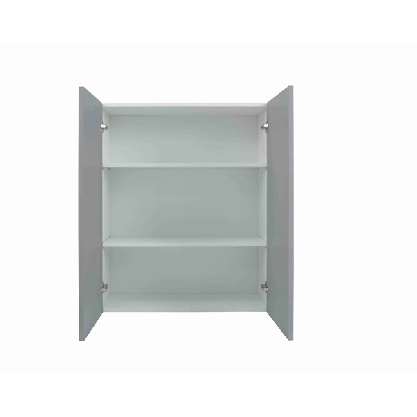 Cambridge Radiance 24 in. W x 12 in. D x 36 in. H Ready to Assemble Slab Wall Kitchen Cabinet in Matte Grey - SA-W2436-MG-KIT