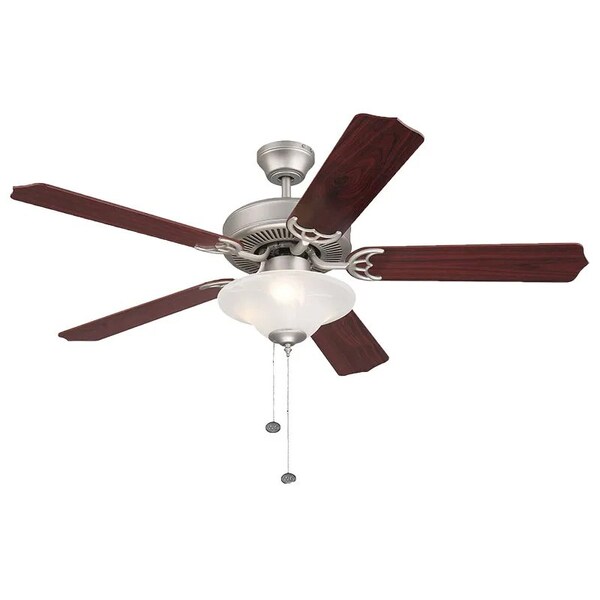 Westgate 52in Reversible Rosewood & Silver Oak MDF Finish 5-Blade Ceiling Fan and Light - WFL-105-PC-5B-52-SN-RWSO