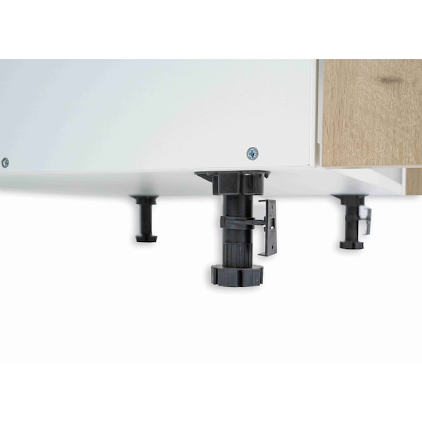 Cambridge Radiance 27 in. W x 24 in. D x 34.50 in. H Ready to Assemble Slab Base Kitchen Cabinet in Light Oak - SA-B27-LO-KIT
