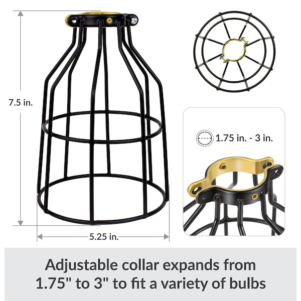 Newhouse Lighting - Indoor Metal Wire Lamp Guard for Ceiling Fan Light Covers, 4PK - WLG1B-4