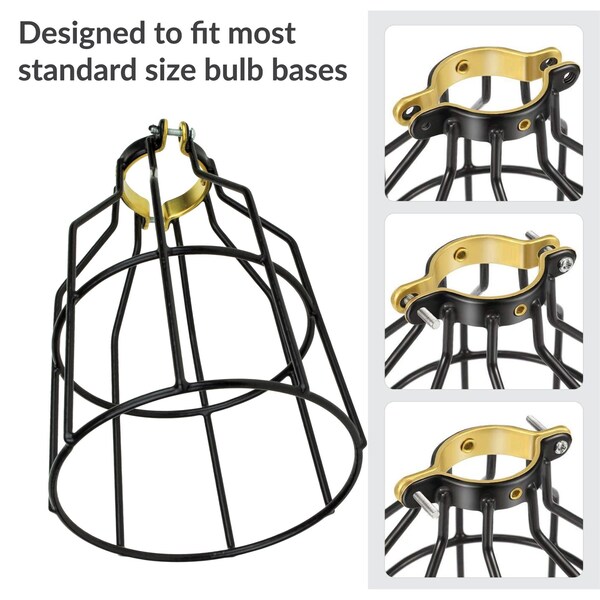 Newhouse Lighting - Indoor Metal Wire Lamp Guard for Ceiling Fan Light Covers, 4PK - WLG1B-4