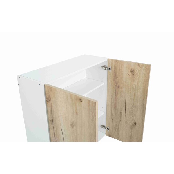 Cambridge Radiance 36 in. W x 12 in. D x 36 in. H Ready to Assemble Slab Wall Kitchen Cabinet in Light Oak - SA-W3636-LO-KIT