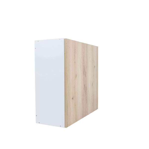 Cambridge Radiance 33 in. W x 12 in. D x 30 in. H Ready to Assemble Slab Wall Kitchen Cabinet in Light Oak - SA-W3330-LO-KIT