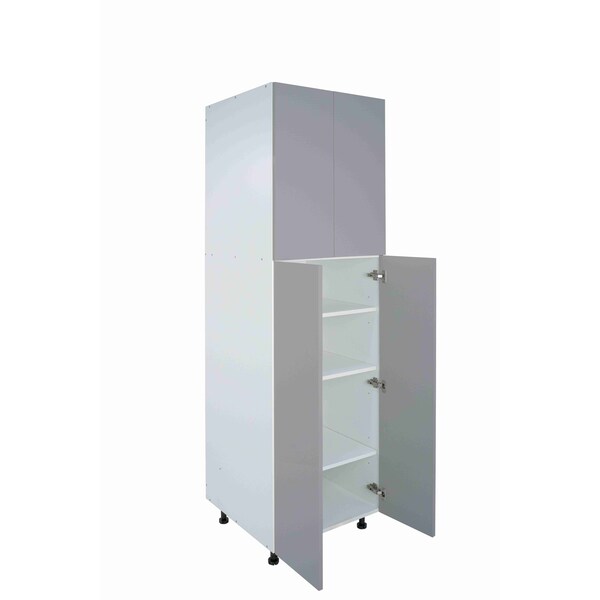 Cambridge Radiance 24 in. W x 24 in. D x 84 in. H Ready to Assemble Slab Pantry Kitchen Cabinet in Matte Grey - SA-TP2484-MG-KIT