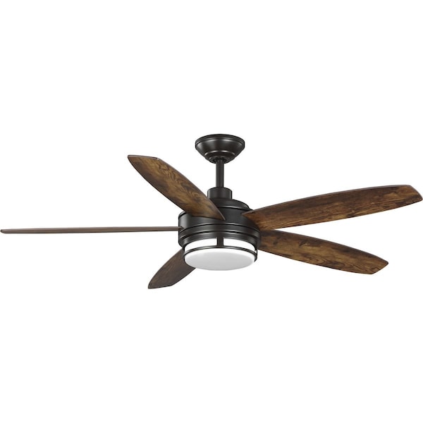 Progress Lighting Albin Collection 54" Indoor/Outdoor Five-Blade Bronze Ceiling Fan - P250036-129-30