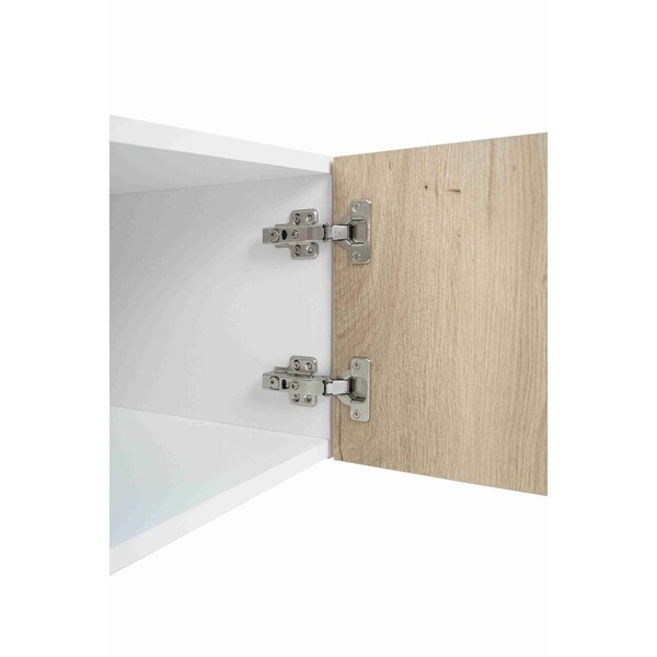 Cambridge Radiance 36in Wx24in Dx12in H Ready to Assemble Slab Wall Bridge Kitchen Cabinet in Light Oak - SA-W361224-LO-KIT