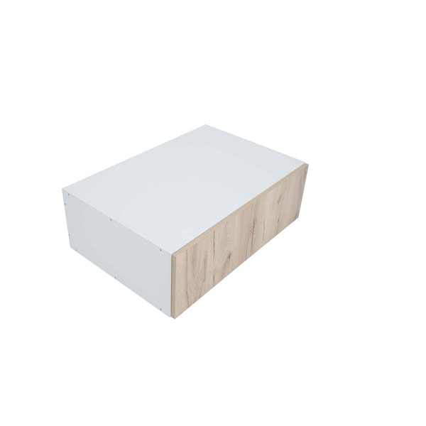 Cambridge Radiance 36in Wx24in Dx12in H Ready to Assemble Slab Wall Bridge Kitchen Cabinet in Light Oak - SA-W361224-LO-KIT