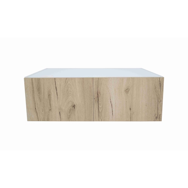 Cambridge Radiance 36in Wx24in Dx12in H Ready to Assemble Slab Wall Bridge Kitchen Cabinet in Light Oak - SA-W361224-LO-KIT