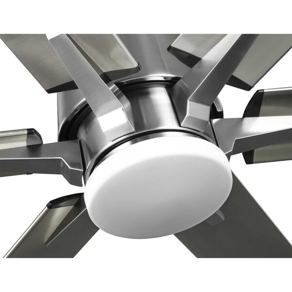 Progress Lighting Arlo Collection 60" Indoor/Outdoor 6-Blade Brushed Nickel Ceiling Fan - P250026-009-30