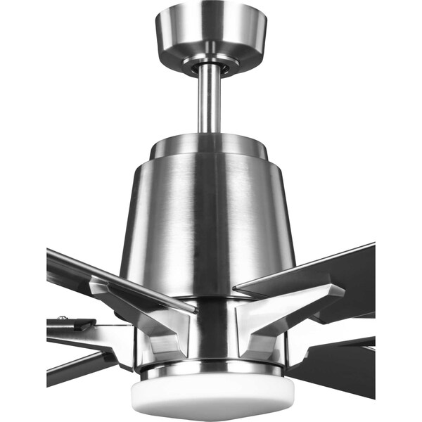 Progress Lighting Arlo Collection 60" Indoor/Outdoor 6-Blade Brushed Nickel Ceiling Fan - P250026-009-30
