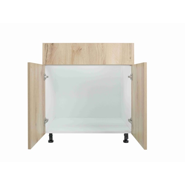 Cambridge Radiance 30in Wx24in Dx34.50in H Ready to Assemble Slab Sink Base Kitchen Cabinet in Light Oak - SA-SB30-LO-KIT