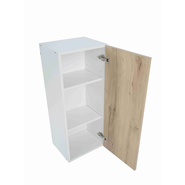 Cambridge Radiance 15 in. W x 12 in. D x 36 in. H Ready to Assemble Slab Wall Kitchen Cabinet in Light Oak - SA-W1536-LO-KIT