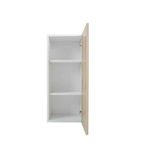 Cambridge Radiance 15 in. W x 12 in. D x 36 in. H Ready to Assemble Slab Wall Kitchen Cabinet in Light Oak - SA-W1536-LO-KIT
