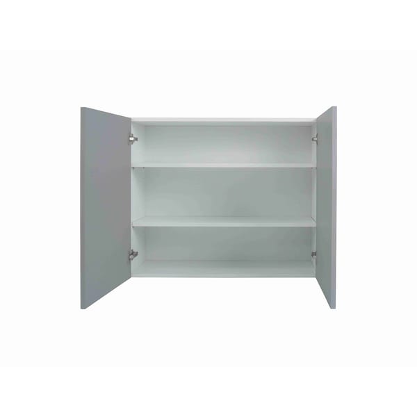 Cambridge Radiance 33 in. W x 12 in. D x 30 in. H Ready to Assemble Slab Wall Kitchen Cabinet in Matte Grey - SA-W3330-MG-KIT