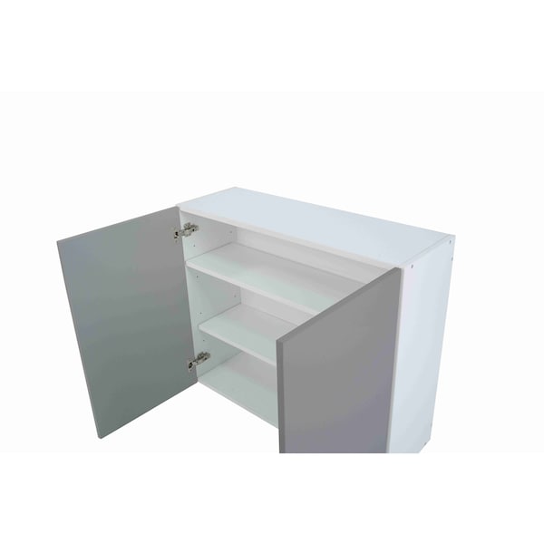 Cambridge Radiance 33 in. W x 12 in. D x 30 in. H Ready to Assemble Slab Wall Kitchen Cabinet in Matte Grey - SA-W3330-MG-KIT