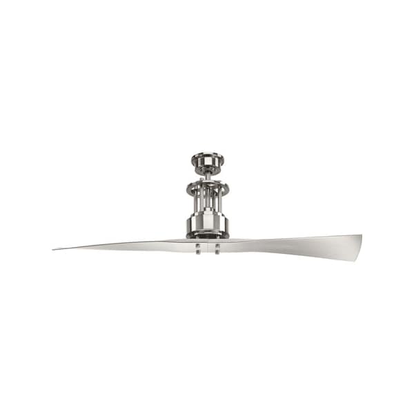 Progress Lighting Spades, 52", Ceiling Fan, 2 Blades, 6 Speed, Remote Control Reverse Speeds, 120V, 56 in W - P2570-09
