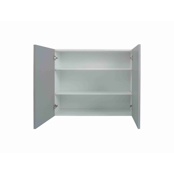 Cambridge Radiance 27 in. W x 12 in. D x 30 in. H Ready to Assemble Slab Wall Kitchen Cabinet in Matte Grey - SA-W2730-MG-KIT