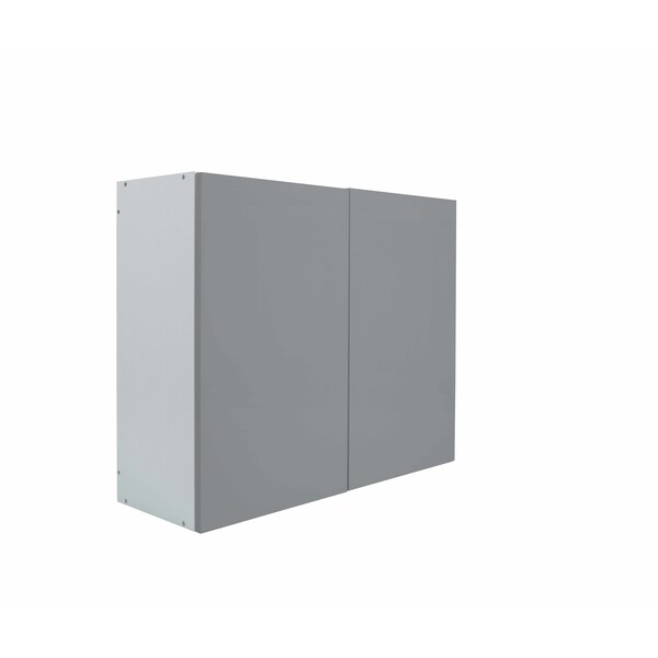 Cambridge Radiance 27 in. W x 12 in. D x 30 in. H Ready to Assemble Slab Wall Kitchen Cabinet in Matte Grey - SA-W2730-MG-KIT