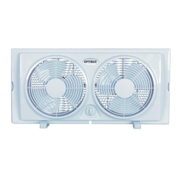 Optimus Fan 7in Twin Window Style Rain Resistant - White - - F5280