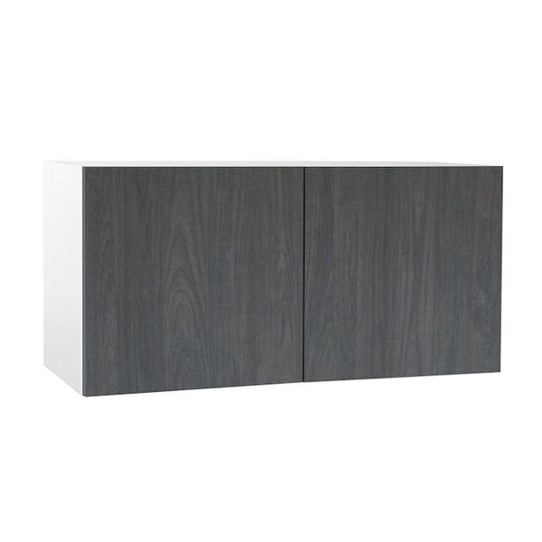 Cambridge Quick Assemble Modern Style, Carbon Marine 36 x 12 in. Wall Bridge Kitchen Cabinet (36 in. W x 12 in. D x 12 in. H) - SA-WU3612-CM