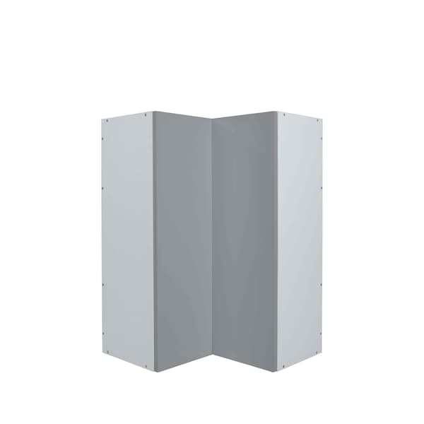 Cambridge Radiance 24in Wx12in Dx36in H Ready to Assemble Slab Corner Diagonal Kitchen Cabinet in Matte Grey - SA-WC2436-MG-KIT