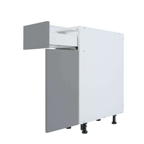 Cambridge Radiance 21 in. W x 24 in. D x 34.50 in. H Ready to Assemble Slab Base Kitchen Cabinet Matte Grey - SA-B21-MG-KIT