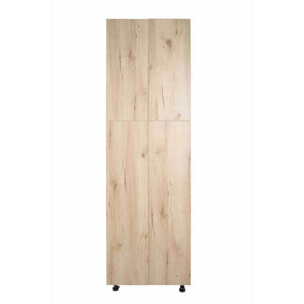 Cambridge Radiance 24 in. W x 24 in. D x 84 in. H Ready to Assemble Slab Pantry Kitchen Cabinet in Light Oak - SA-TP2484-LO-KIT