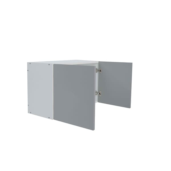 Cambridge Radiance 30in Wx12in Dx12in H Ready to Assemble Slab Wall Bridge Kitchen Cabinet in Matte Grey - SA-W3012-MG-KIT