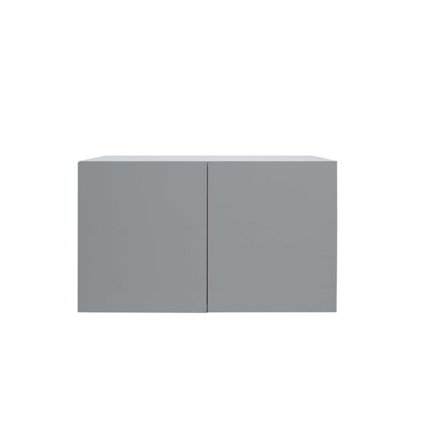 Cambridge Radiance 30in Wx12in Dx12in H Ready to Assemble Slab Wall Bridge Kitchen Cabinet in Matte Grey - SA-W3012-MG-KIT