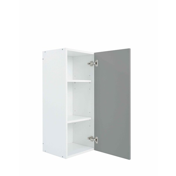Cambridge Radiance 9 in. W x 12 in. D x 36 in. H Ready to Assemble Slab Wall Kitchen Cabinet in Matte Grey - SA-W936-MG-KIT