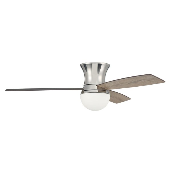 Craftmade 52in Daybreak in Polished Nickel w/ Driftwood/Greywood Blades - DBK52PLN3