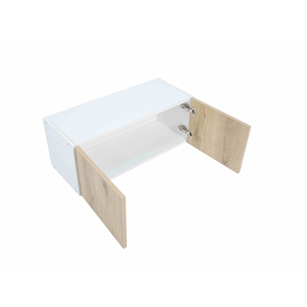 Cambridge Radiance 30in Wx12in Dx12in H Ready to Assemble Slab Wall Bridge Kitchen Cabinet in Light Oak - SA-W3012-LO-KIT