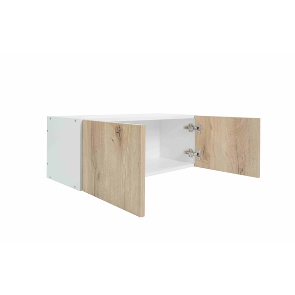 Cambridge Radiance 30in Wx12in Dx12in H Ready to Assemble Slab Wall Bridge Kitchen Cabinet in Light Oak - SA-W3012-LO-KIT