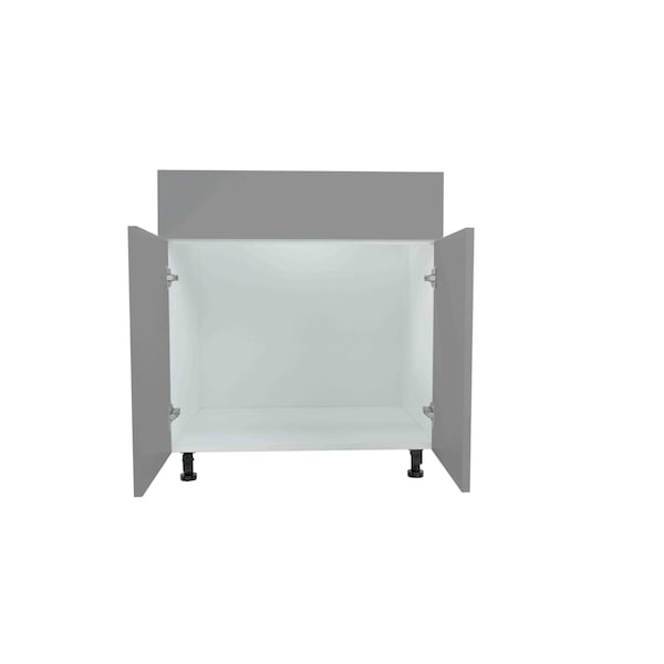 Cambridge Radiance 30in Wx24in Dx34.50in H Ready to Assemble Slab Sink Base Kitchen Cabinet in Matte Grey - SA-SB30-MG-KIT