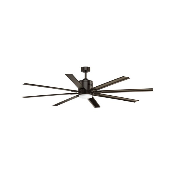 Progress Lighting Ceiling Fan, 8 Blades, Six speed , manual reverse control Speeds, 120V, 72 in W - P2550-2030K