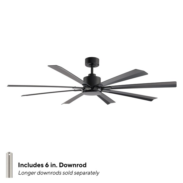 Modern Forms Fans Size Matters Indoor or Outdoor Smart Ceiling Fan in Matte Black - FR-W2403-65-MB