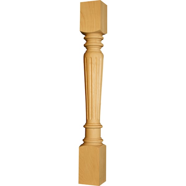 Osborne Wood Products 34 1/2 x 4 Fluted Islander Leg in Hard Maple - 1464HM
